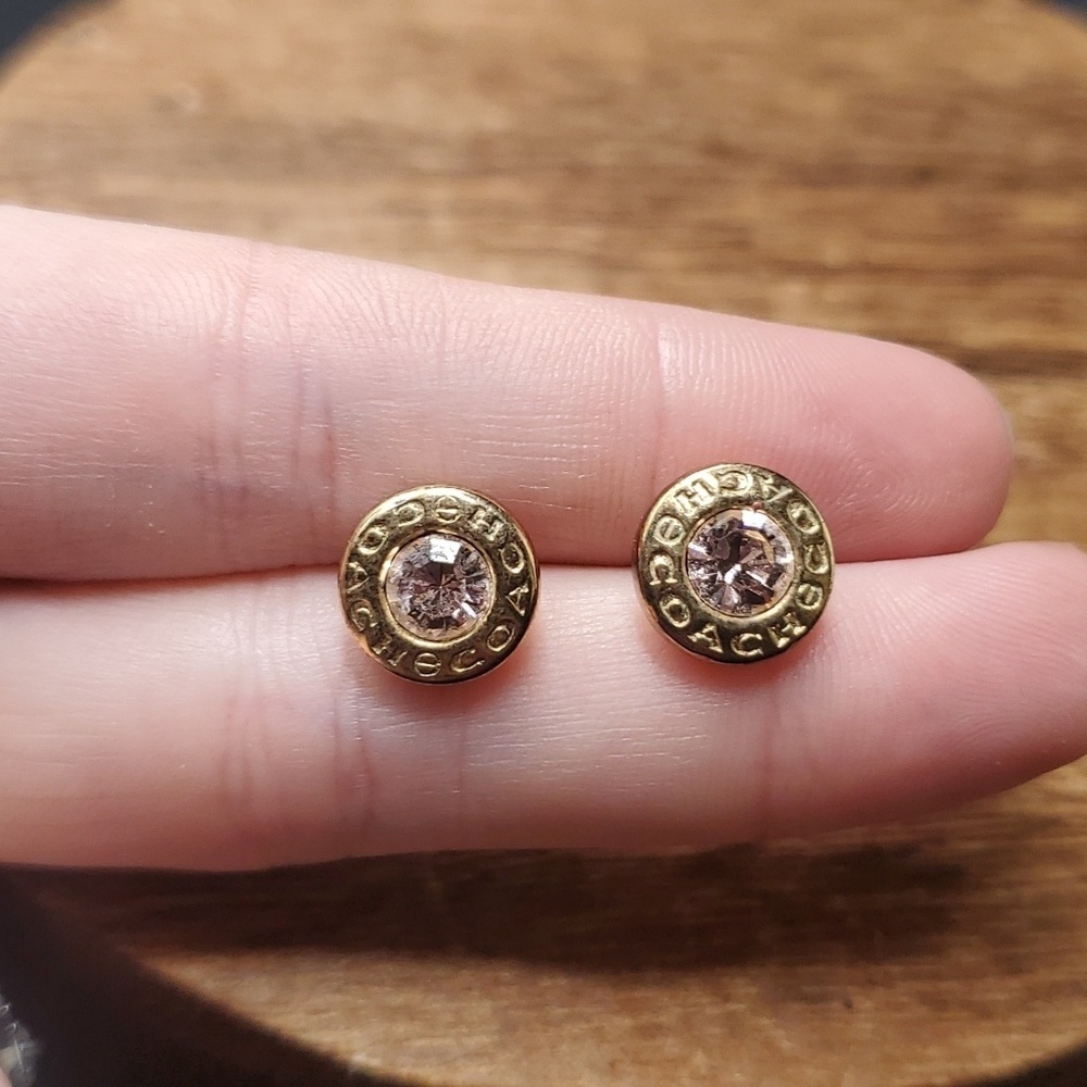 Coach Glamorous‎ Stud Earrings Designer Couture E243